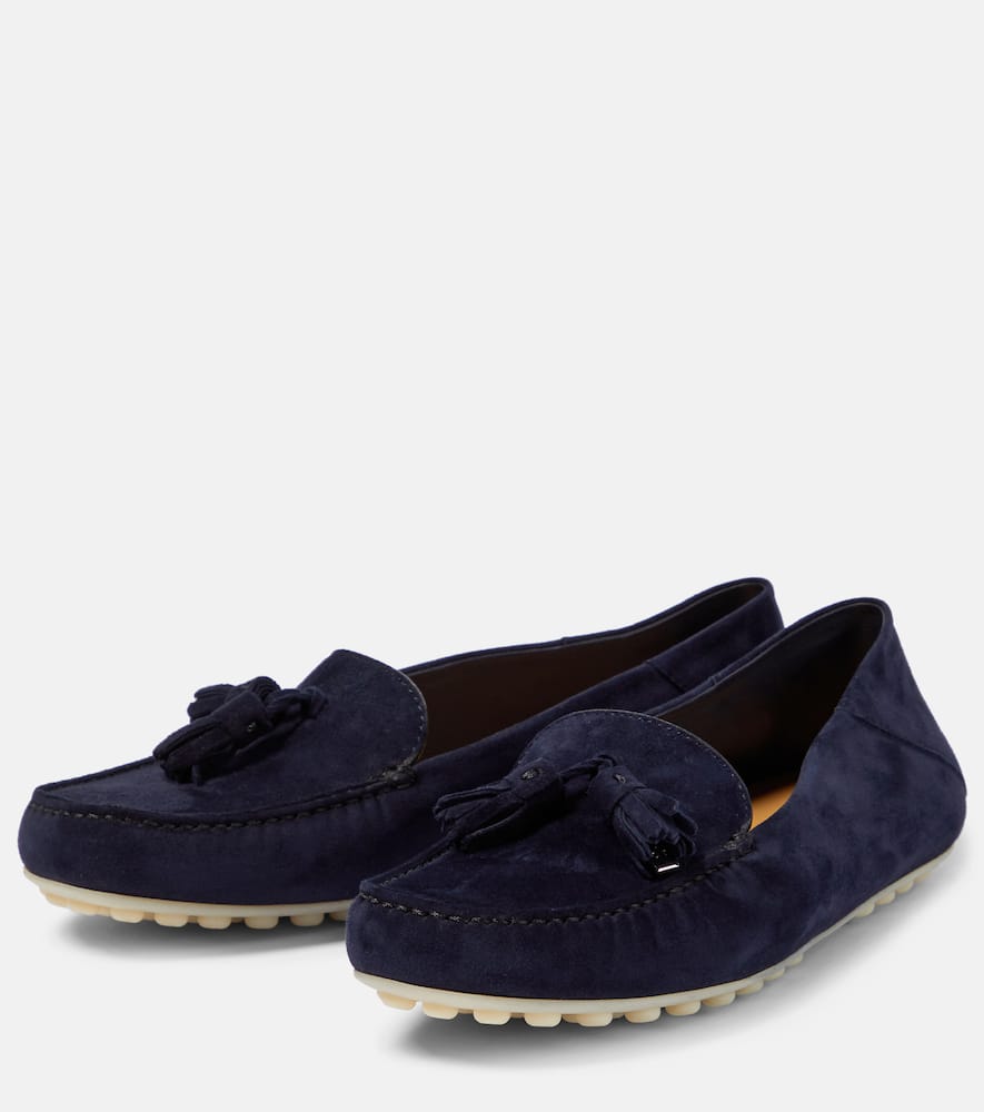 Loro Piana Dot Sole suede moccasins