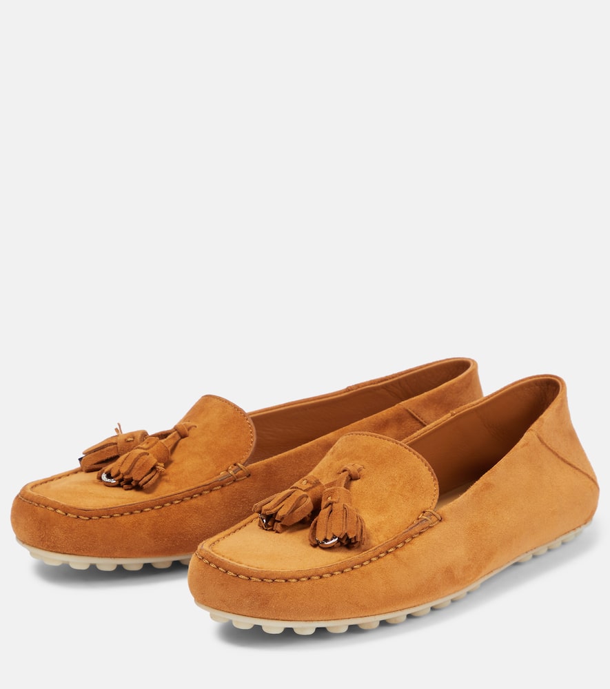 Loro Piana Dot Sole suede moccasins