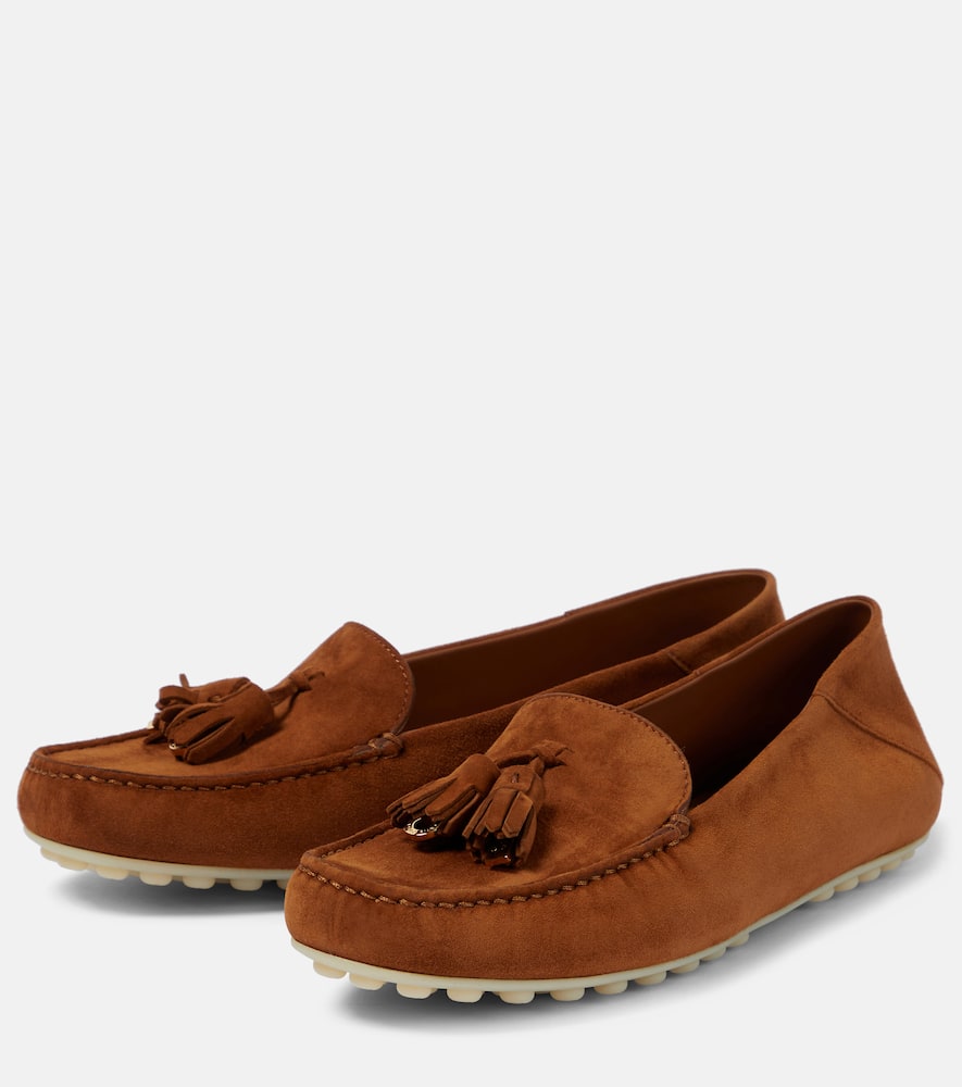 Loro Piana Dot Sole suede moccasins