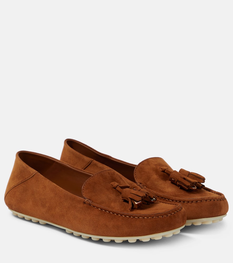 Loro Piana Dot Sole suede moccasins
