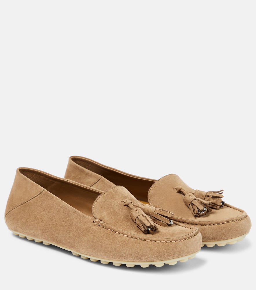 Loro Piana Dot Sole suede moccasins