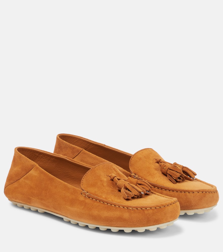 Loro Piana Dot Sole suede moccasins