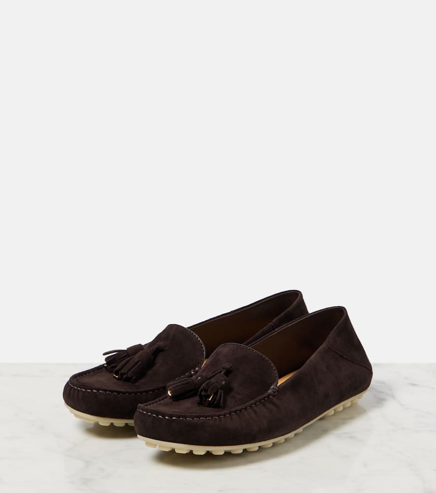 Loro Piana Dot suede moccasins