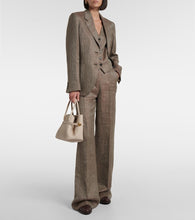 Loro Piana Eleanor chevron linen blazer