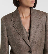 Loro Piana Eleanor chevron linen blazer