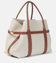 Loro Piana Ghiera Large leather-trimmed canvas shopper
