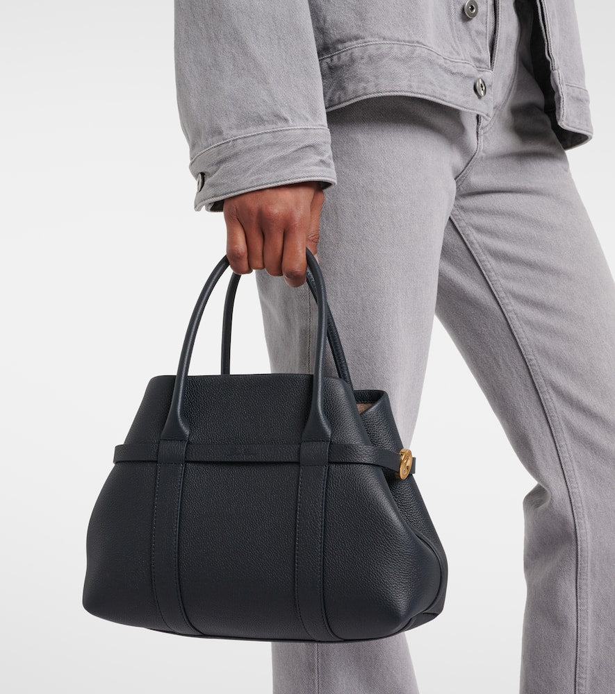 Loro Piana Ghiera Small leather tote bag