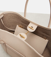 Loro Piana Ghiera Small leather tote bag