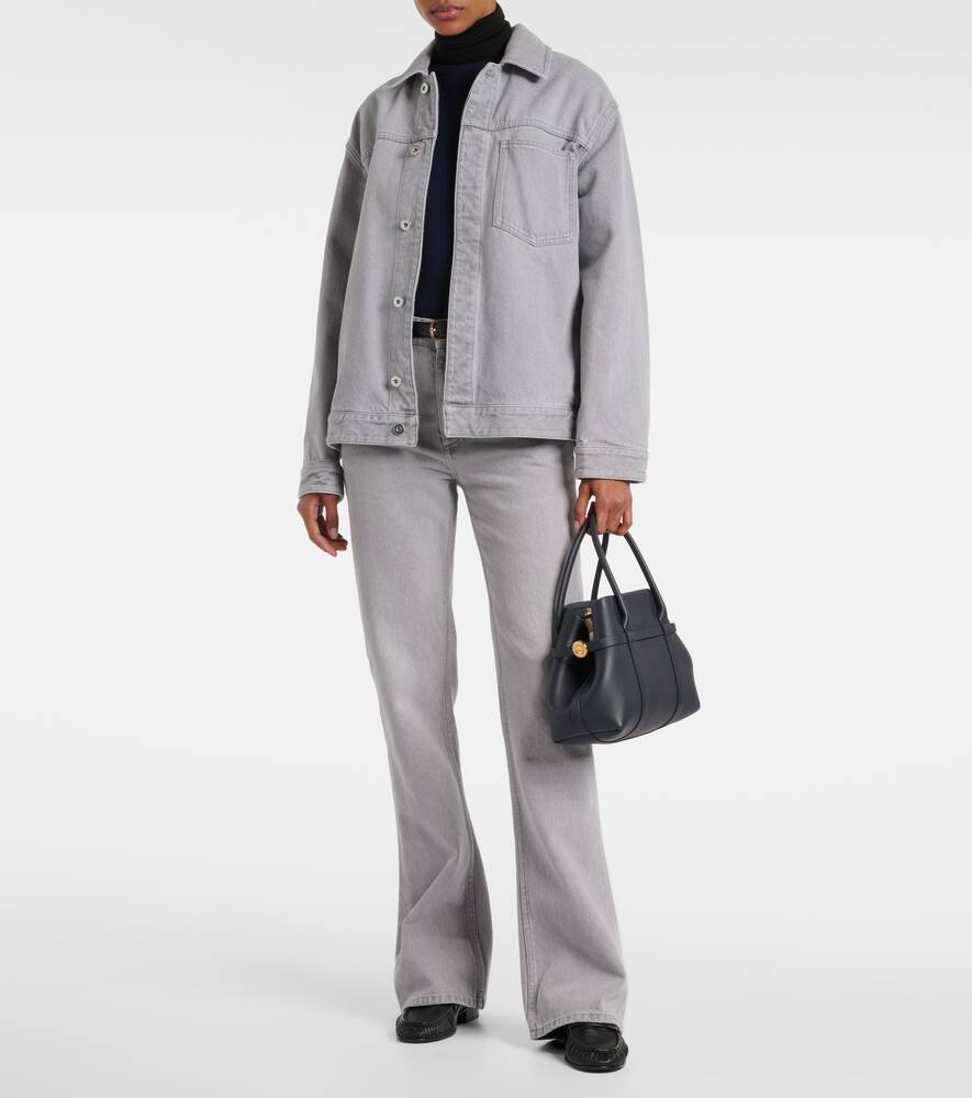Loro Piana Ghiera Small leather tote bag