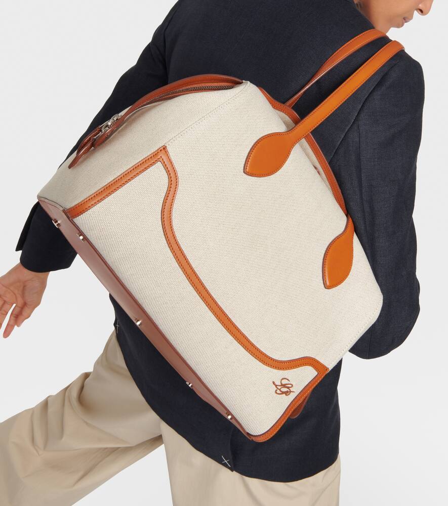 Loro Piana Happy Day Large canvas tote bag