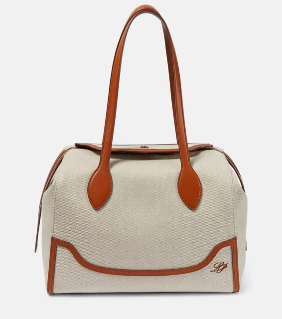 Loro Piana Happy Day Large canvas tote bag. Shop Loro Piana Tote Bags for women now.