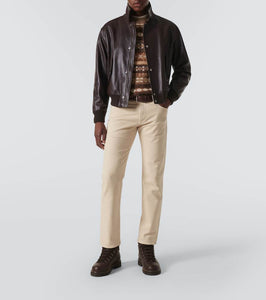 Loro Piana Johnie leather bomber jacket