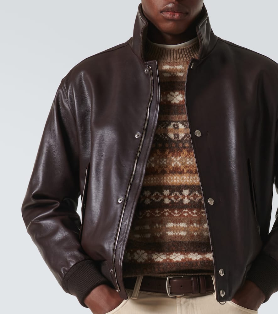 Loro Piana Johnie leather bomber jacket