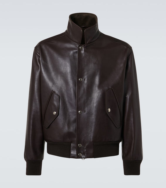 Loro Piana Johnie leather bomber jacket