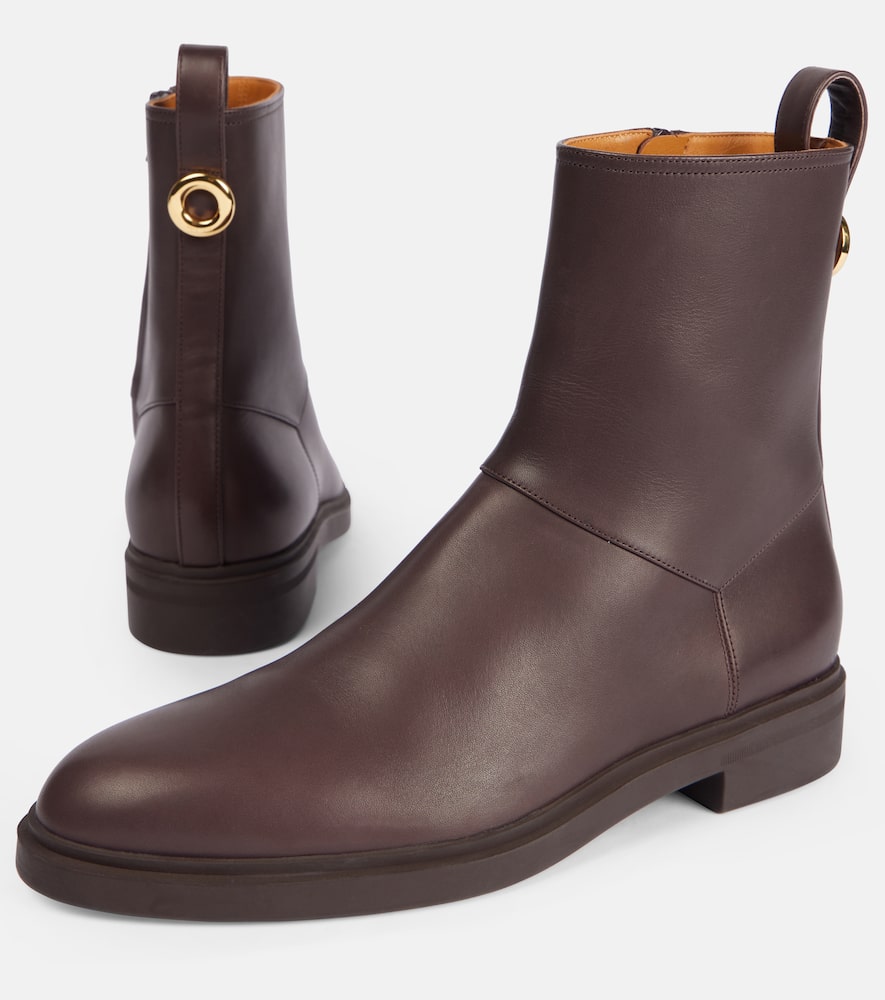 Loro Piana Kilda leather ankle boots