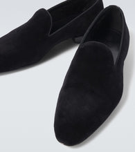 Loro Piana Leather-trimmed velvet loafers