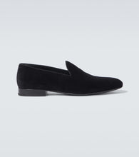 Loro Piana Leather-trimmed velvet loafers - Loro Piana 皮革饰边天鹅绒乐福鞋