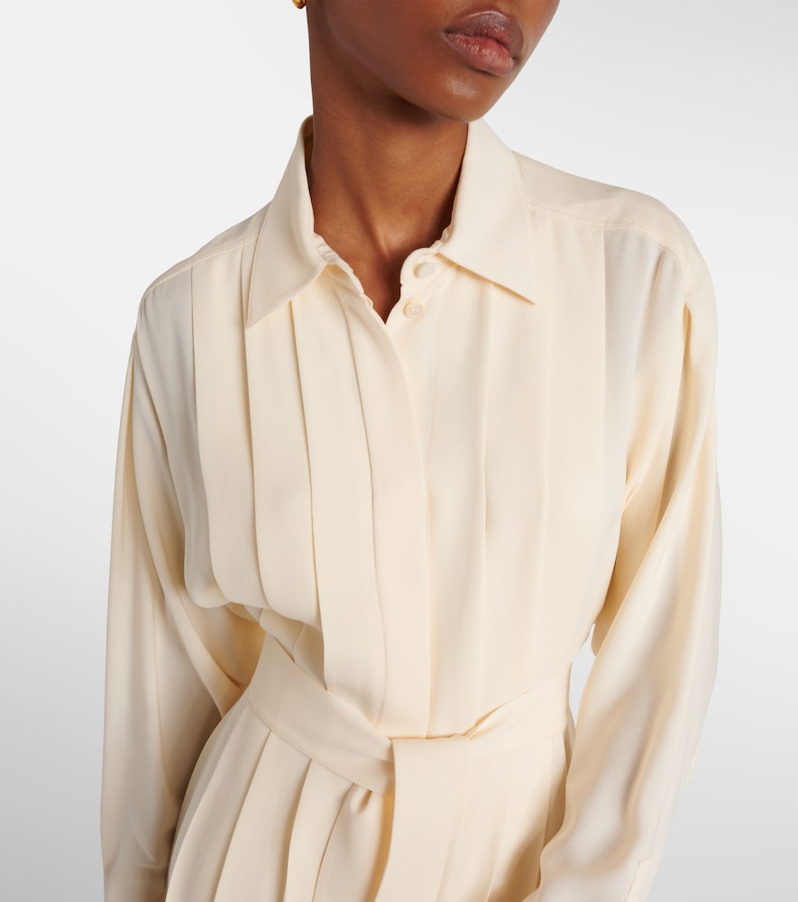 Loro Piana Lorely pleated georgette midi dress