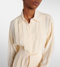 Loro Piana Lorely pleated georgette midi dress