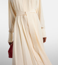 Loro Piana Lorely pleated georgette midi dress