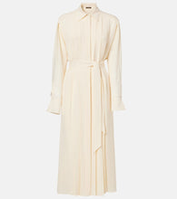Loro Piana Lorely pleated georgette midi dress. Loro Piana Lorely 褶裥乔其纱中长连衣裙