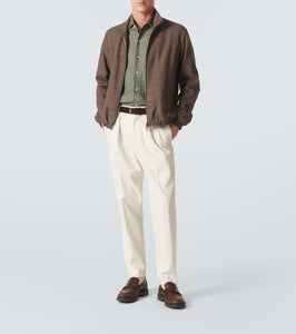 Loro Piana Loro Piana linen and wool bomber jacket