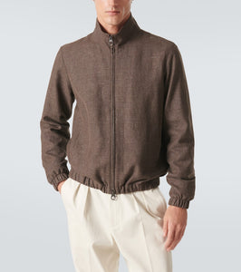 Loro Piana Loro Piana linen and wool bomber jacket