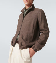 Loro Piana Loro Piana linen and wool bomber jacket