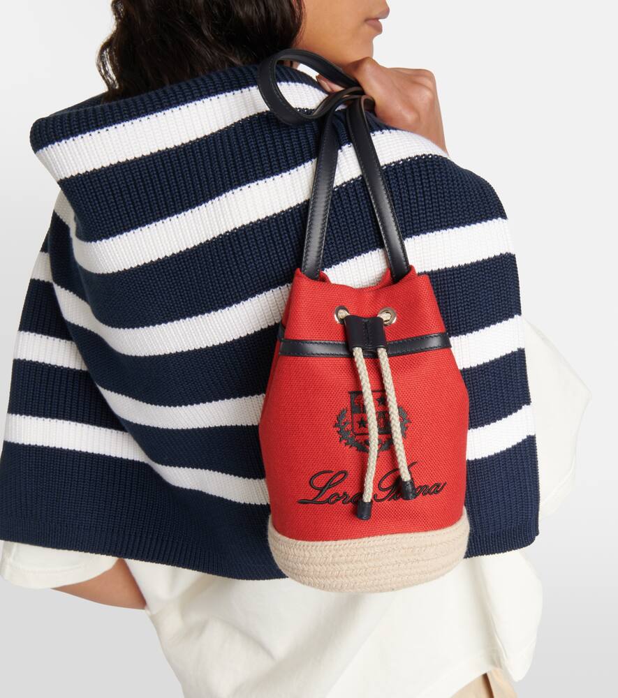 Loro Piana Sailor Mini canvas bucket bag