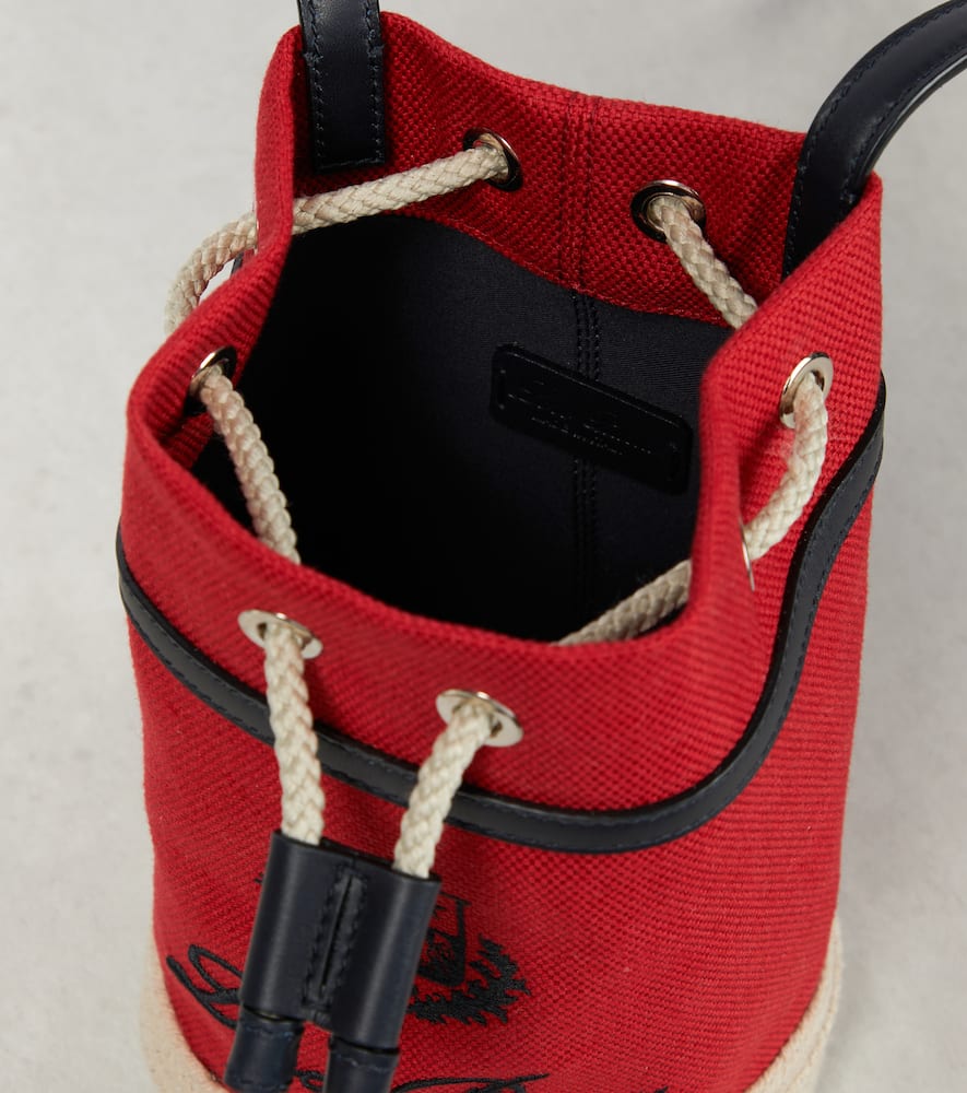 Loro Piana Sailor Mini canvas bucket bag