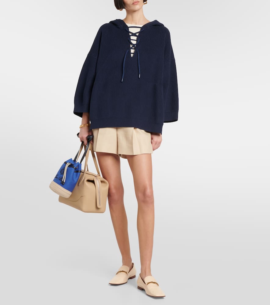 Loro Piana Sailor Mini canvas bucket bag