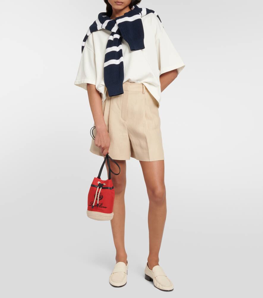 Loro Piana Sailor Mini canvas bucket bag