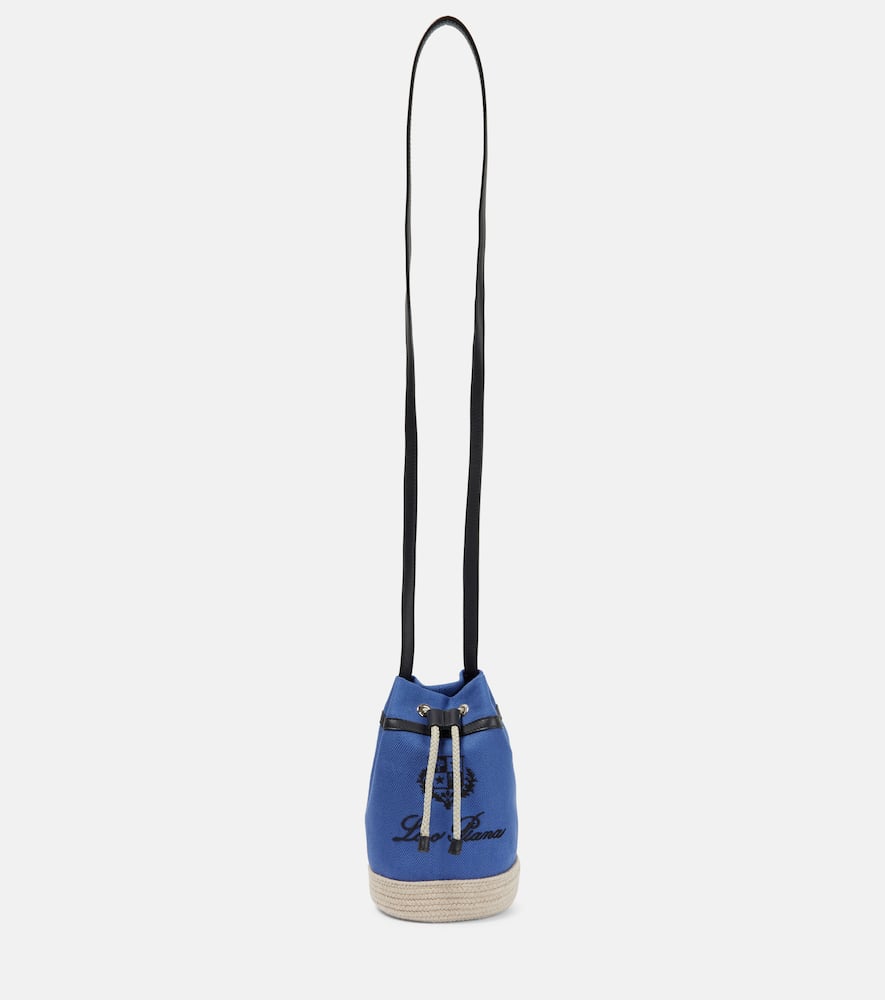 Loro Piana Sailor Mini canvas bucket bag. Shop Loro Piana Shoulder Bags for women now.