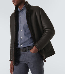 Loro Piana Shearling-lined leather jacket