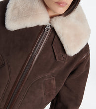 Loro Piana Shearling-trimmed suede jacket