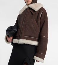 Loro Piana Shearling-trimmed suede jacket