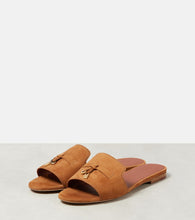 Loro Piana Summer Charms suede sandals