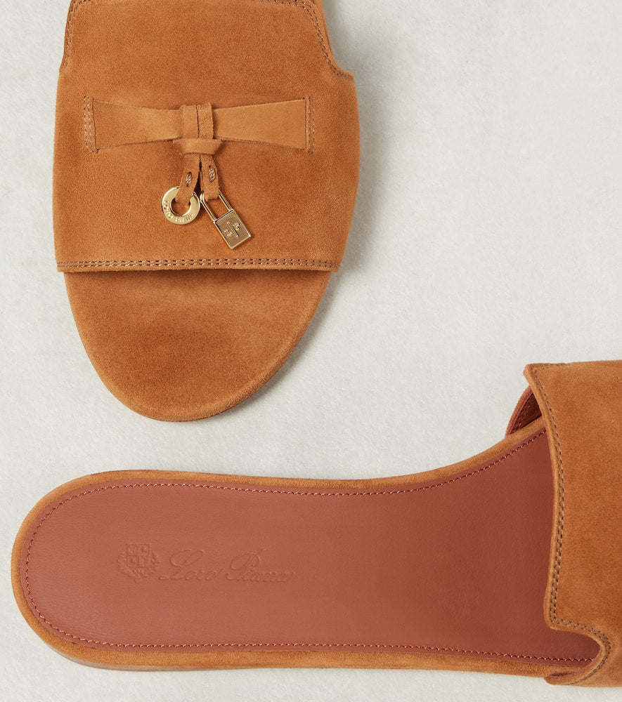 Loro Piana Summer Charms suede sandals
