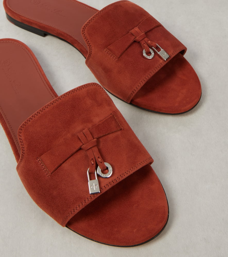 Loro Piana Summer Charms suede sandals