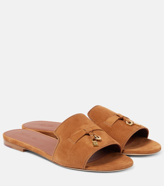 Loro Piana Summer Charms suede sandals