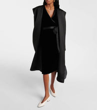 Loro Piana Susan satin-trimmed velvet wrap dress