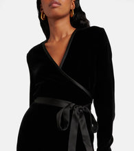 Loro Piana Susan satin-trimmed velvet wrap dress
