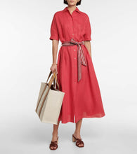 Loro Piana The Suitcase Stripe Medium canvas tote bag