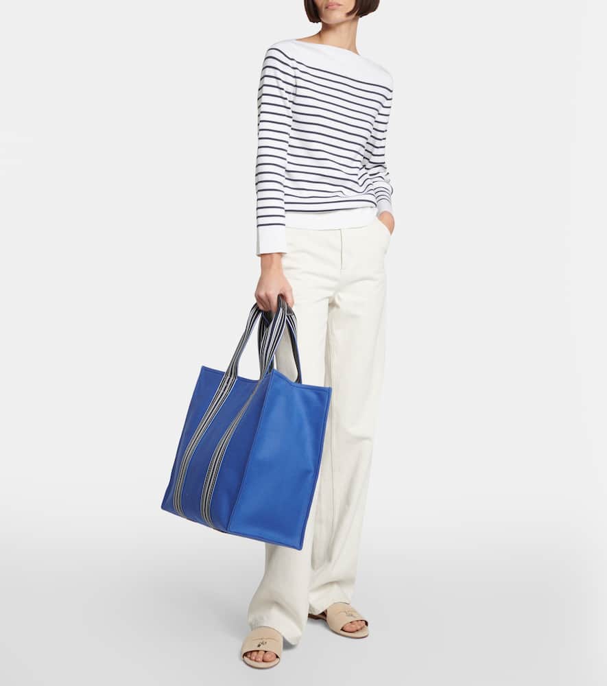 Loro Piana The Suitcase canvas tote bag