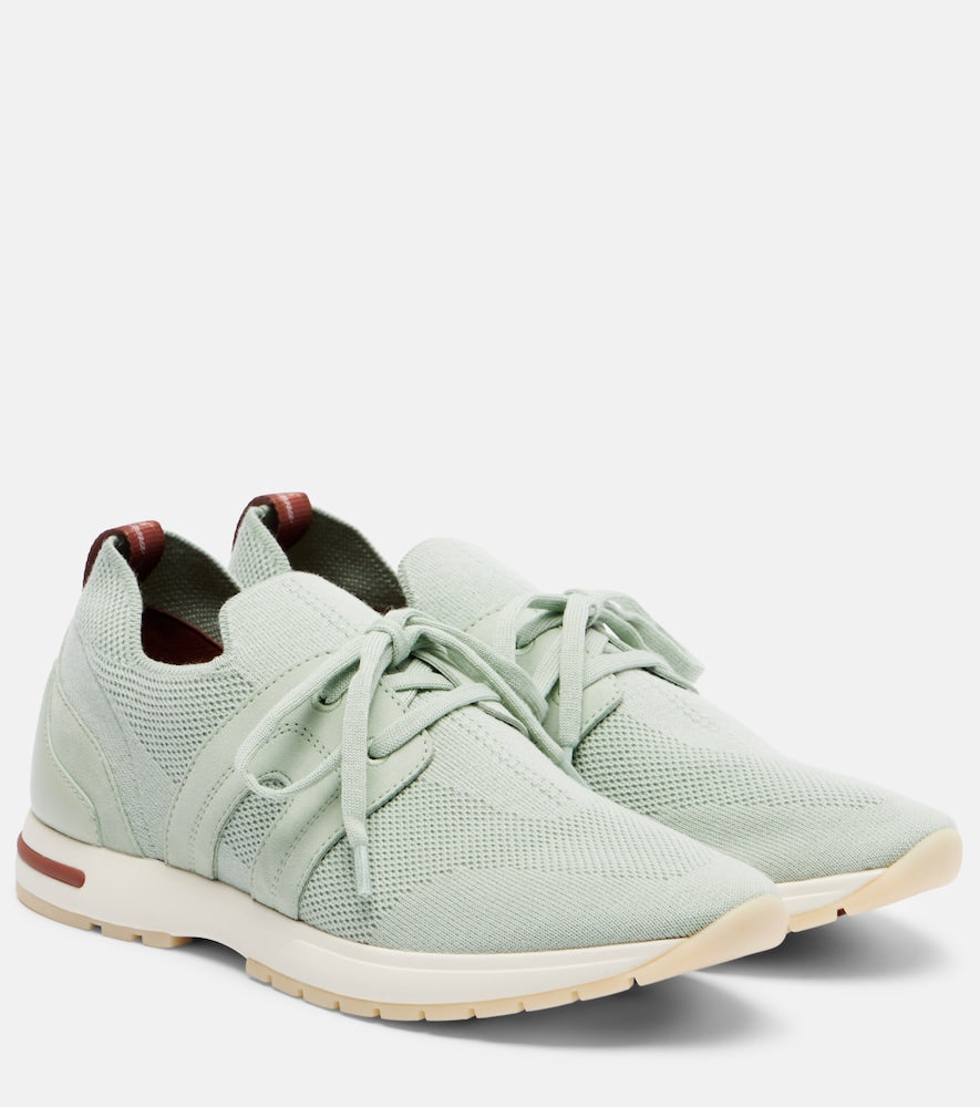 Loro Piana 360 LP Lady Flex suede-trimmed sneakers (Green) - Low-Top Sneakers