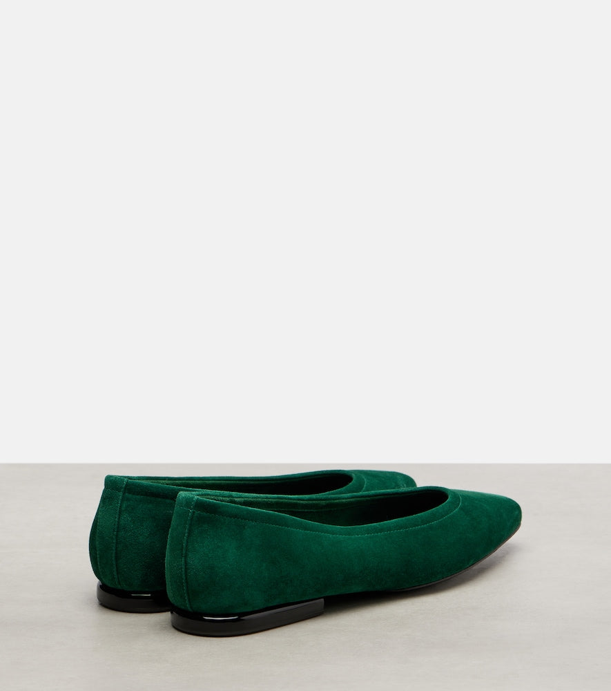 Green Loro Piana Primula suede ballet flats - Ballerina Flats