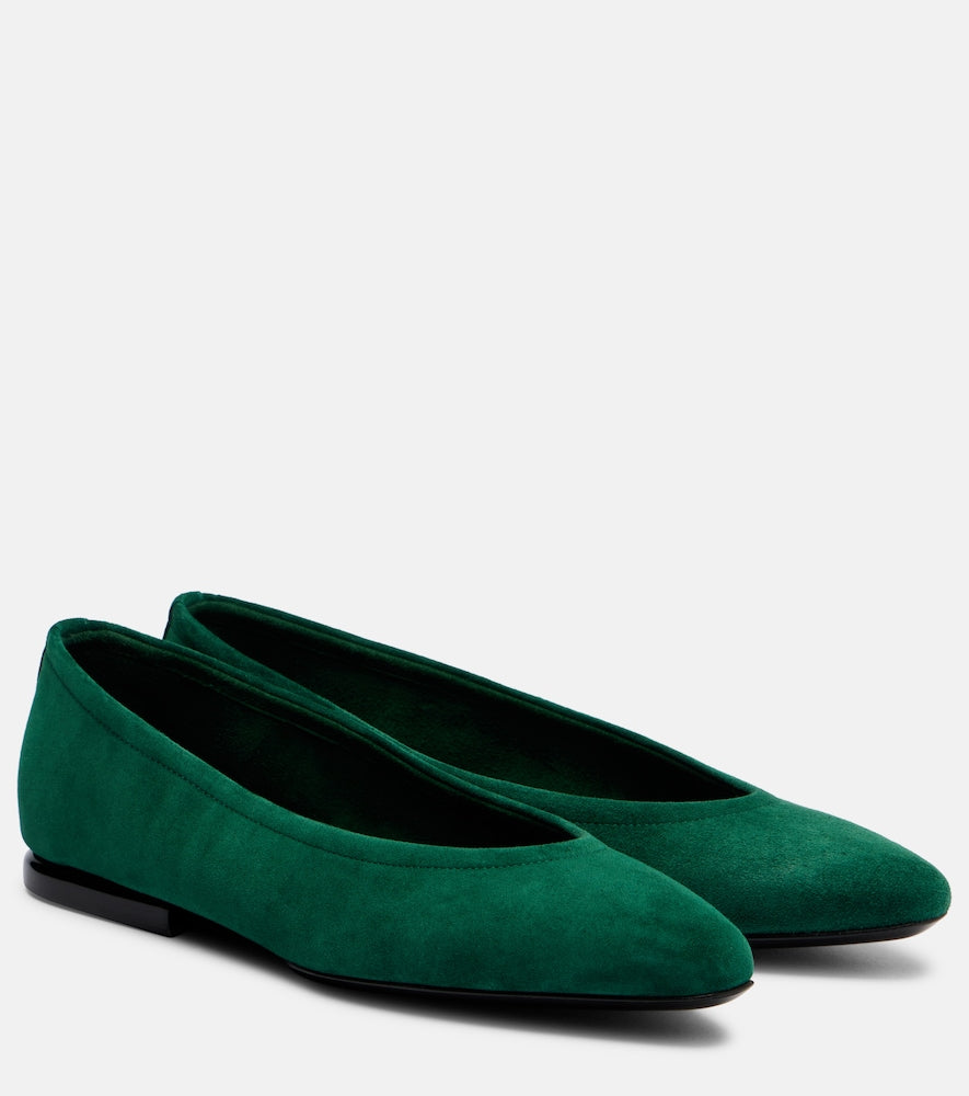 Green Loro Piana Primula suede ballet flats - Ballerina Flats