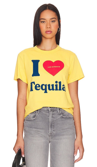 Los Sundays The Heart Tee in Mustard - T-shirt Los Sundays The Heart en moutarde - Los Sundays 芥末色心形 T 恤 - Los Sundays The Heart Tee in Senf - Los Sundays 더 하트 티셔츠 - Los Sundays The Heart Tee in senape