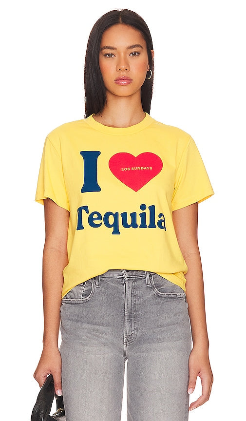 Los Sundays The Heart Tee in Mustard - T-shirt Los Sundays The Heart en moutarde - Los Sundays 芥末色心形 T 恤 - Los Sundays The Heart Tee in Senf - Los Sundays 더 하트 티셔츠 - Los Sundays The Heart Tee in senape