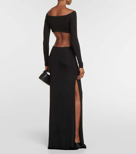 Louisa Ballou Cutout jersey maxi dress
